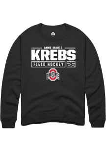 Anne Marie Krebs  Rally Ohio State Buckeyes Mens Black NIL Stacked Box Long Sleeve Crew Sweatshi..