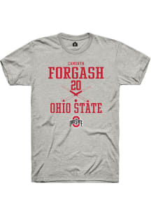 Cameryn Forgash  Ohio State Buckeyes Ash Rally NIL Sport Icon Short Sleeve T Shirt