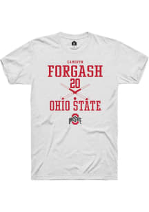 Cameryn Forgash  Ohio State Buckeyes White Rally NIL Sport Icon Short Sleeve T Shirt