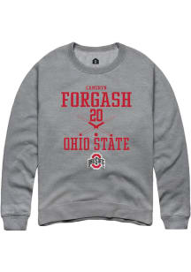 Cameryn Forgash  Rally Ohio State Buckeyes Mens Graphite NIL Sport Icon Long Sleeve Crew Sweatsh..