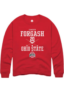 Cameryn Forgash  Rally Ohio State Buckeyes Mens Red NIL Sport Icon Long Sleeve Crew Sweatshirt