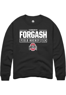 Cameryn Forgash  Rally Ohio State Buckeyes Mens Black NIL Stacked Box Long Sleeve Crew Sweatshir..