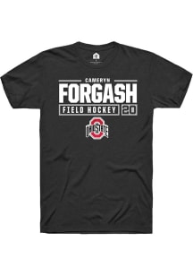 Cameryn Forgash  Ohio State Buckeyes Black Rally NIL Stacked Box Short Sleeve T Shirt