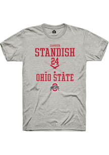 Camryn Standish  Ohio State Buckeyes Ash Rally NIL Sport Icon Short Sleeve T Shirt