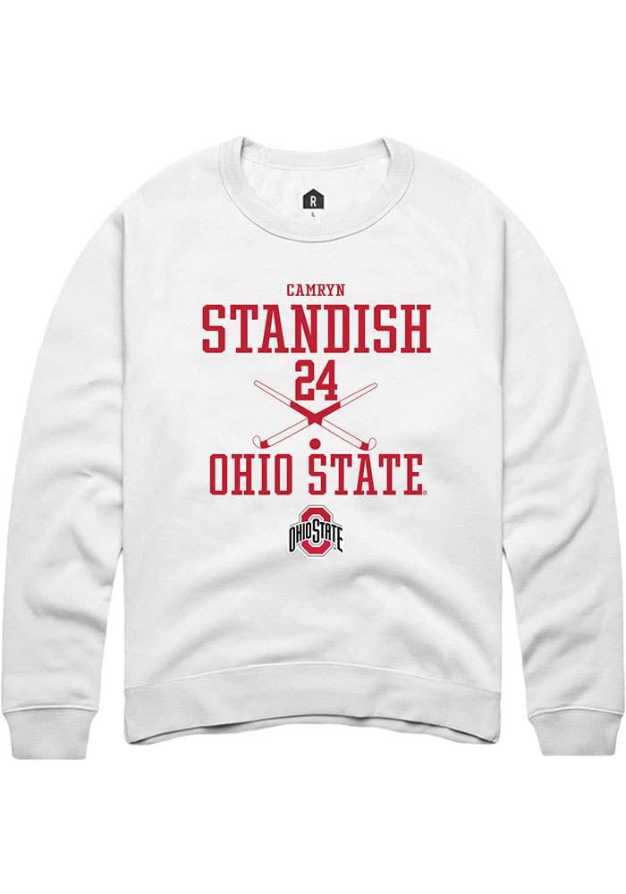 Camryn Standish Rally Ohio State Buckeyes Mens NIL Sport Icon Long Sleeve Crew Sweatshirt