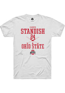 Camryn Standish  Ohio State Buckeyes White Rally NIL Sport Icon Short Sleeve T Shirt