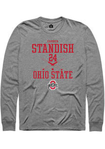 Camryn Standish  Ohio State Buckeyes Graphite Rally NIL Sport Icon Long Sleeve T Shirt