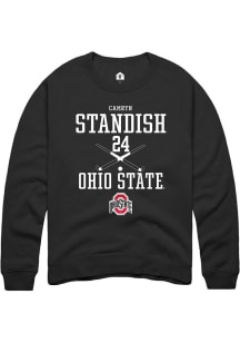 Camryn Standish  Rally Ohio State Buckeyes Mens Black NIL Sport Icon Long Sleeve Crew Sweatshirt