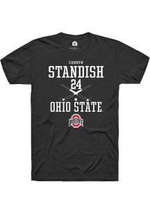 Camryn Standish  Ohio State Buckeyes Black Rally NIL Sport Icon Short Sleeve T Shirt