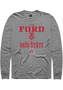 Ellen Ford  Ohio State Buckeyes Graphite Rally NIL Sport Icon Long Sleeve T Shirt