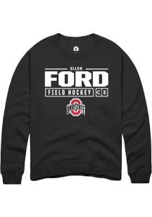 Ellen Ford  Rally Ohio State Buckeyes Mens Black NIL Stacked Box Long Sleeve Crew Sweatshirt