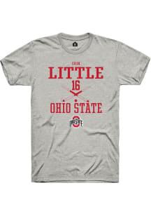 Erin Little  Ohio State Buckeyes Ash Rally NIL Sport Icon Short Sleeve T Shirt