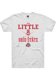 Erin Little  Ohio State Buckeyes White Rally NIL Sport Icon Short Sleeve T Shirt