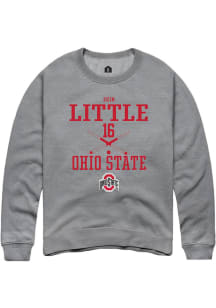 Erin Little  Rally Ohio State Buckeyes Mens Graphite NIL Sport Icon Long Sleeve Crew Sweatshirt