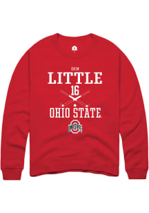 Erin Little  Rally Ohio State Buckeyes Mens Red NIL Sport Icon Long Sleeve Crew Sweatshirt