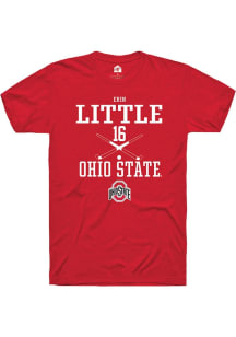 Erin Little  Ohio State Buckeyes Red Rally NIL Sport Icon Short Sleeve T Shirt