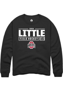 Erin Little  Rally Ohio State Buckeyes Mens Black NIL Stacked Box Long Sleeve Crew Sweatshirt