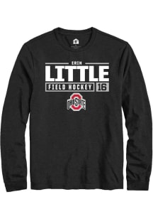 Erin Little  Ohio State Buckeyes Black Rally NIL Stacked Box Long Sleeve T Shirt