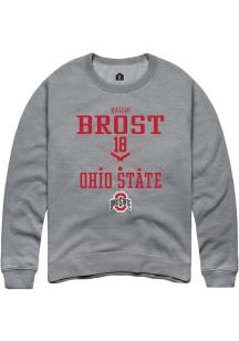 Hallie Brost  Rally Ohio State Buckeyes Mens Graphite NIL Sport Icon Long Sleeve Crew Sweatshirt