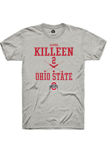 Hanna Killeen  Ohio State Buckeyes Ash Rally NIL Sport Icon Short Sleeve T Shirt