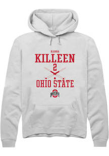 Hanna Killeen  Rally Ohio State Buckeyes Mens White NIL Sport Icon Long Sleeve Hoodie