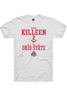 Hanna Killeen  Ohio State Buckeyes White Rally NIL Sport Icon Short Sleeve T Shirt