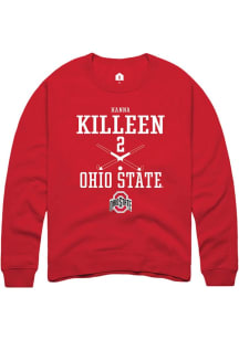 Hanna Killeen  Rally Ohio State Buckeyes Mens Red NIL Sport Icon Long Sleeve Crew Sweatshirt