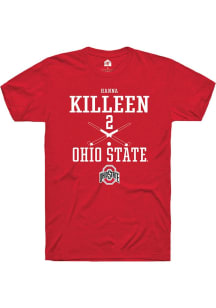 Hanna Killeen  Ohio State Buckeyes Red Rally NIL Sport Icon Short Sleeve T Shirt