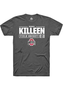 Hanna Killeen  Ohio State Buckeyes Dark Grey Rally NIL Stacked Box Short Sleeve T Shirt