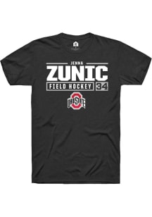 Jenna Zunic  Ohio State Buckeyes Black Rally NIL Stacked Box Short Sleeve T Shirt