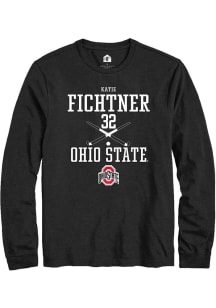 Katie Fichtner  Ohio State Buckeyes Black Rally NIL Sport Icon Long Sleeve T Shirt