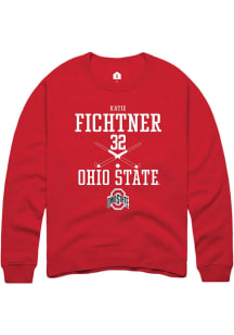 Katie Fichtner  Rally Ohio State Buckeyes Mens Red NIL Sport Icon Long Sleeve Crew Sweatshirt