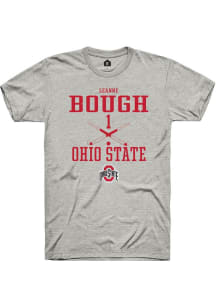 Leanne Bough  Ohio State Buckeyes Ash Rally NIL Sport Icon Short Sleeve T Shirt