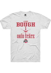 Leanne Bough  Ohio State Buckeyes White Rally NIL Sport Icon Short Sleeve T Shirt