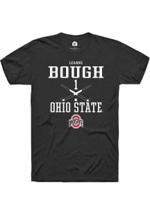 Leanne Bough  Ohio State Buckeyes Black Rally NIL Sport Icon Short Sleeve T Shirt