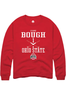 Leanne Bough  Rally Ohio State Buckeyes Mens Red NIL Sport Icon Long Sleeve Crew Sweatshirt