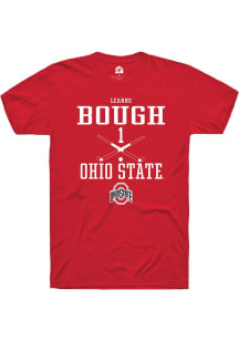 Leanne Bough  Ohio State Buckeyes Red Rally NIL Sport Icon Short Sleeve T Shirt