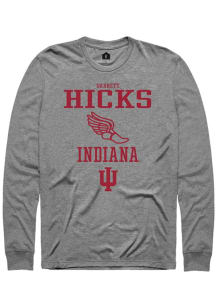 Garrett Hicks Rally Mens Graphite Indiana Hoosiers NIL Sport Icon Track Tee