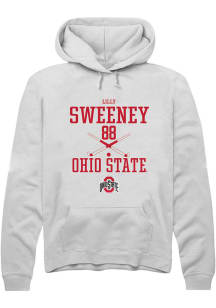 Lilly Sweeney  Rally Ohio State Buckeyes Mens White NIL Sport Icon Long Sleeve Hoodie