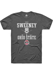 Lilly Sweeney  Ohio State Buckeyes Dark Grey Rally NIL Sport Icon Short Sleeve T Shirt