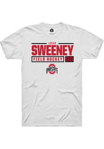 Lilly Sweeney  Ohio State Buckeyes White Rally NIL Stacked Box Short Sleeve T Shirt