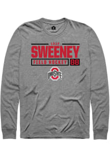 Lilly Sweeney  Ohio State Buckeyes Graphite Rally NIL Stacked Box Long Sleeve T Shirt