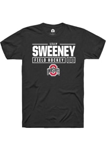 Lilly Sweeney  Ohio State Buckeyes Black Rally NIL Stacked Box Short Sleeve T Shirt