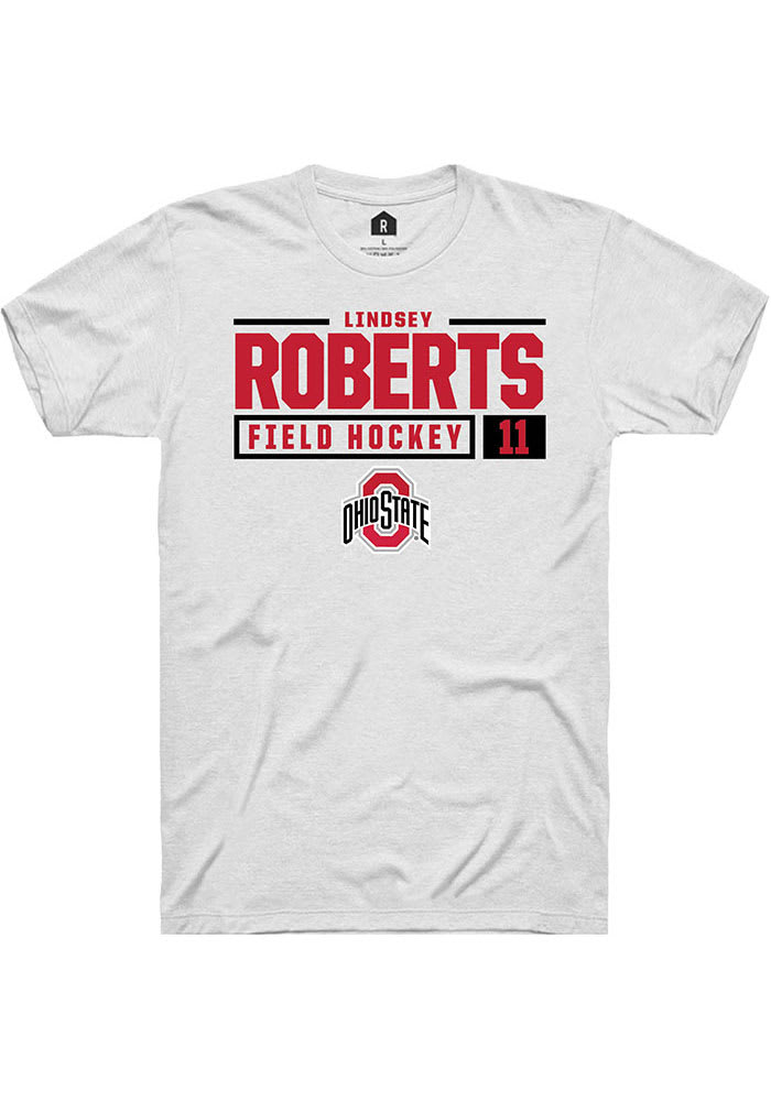 Lindsey Roberts Ohio State Buckeyes Rally NIL Stacked Box Short Sleeve T Shirt