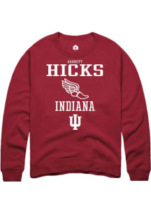 Garrett Hicks Rally Mens Red Indiana Hoosiers NIL Sport Icon Track Crew Sweatshirt