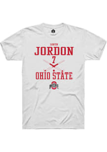 Loryn Jordon  Ohio State Buckeyes White Rally NIL Sport Icon Short Sleeve T Shirt