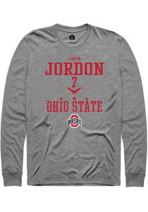 Loryn Jordon  Ohio State Buckeyes Graphite Rally NIL Sport Icon Long Sleeve T Shirt