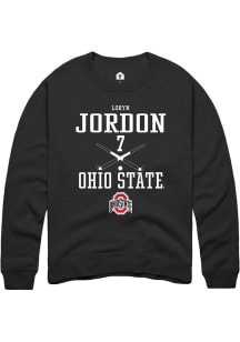 Loryn Jordon  Rally Ohio State Buckeyes Mens Black NIL Sport Icon Long Sleeve Crew Sweatshirt