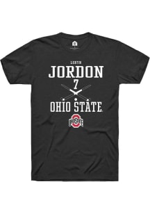 Loryn Jordon  Ohio State Buckeyes Black Rally NIL Sport Icon Short Sleeve T Shirt