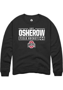 Lucy Osherow  Rally Ohio State Buckeyes Mens Black NIL Stacked Box Long Sleeve Crew Sweatshirt